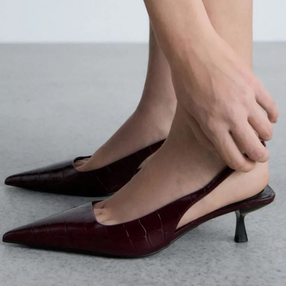 BRAND NEW MNG (MANGO) ELEGANT SLINGBACK POINTED TOE SANDAL